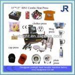 High quality 8 in 1 Multifunctional Heat Press Machine A4 CE approved heavy duty