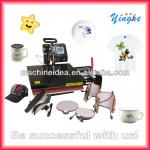 Sublimation heat press machine 7 in 1 for T-shirt mug plate cap