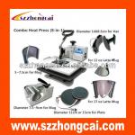 8 in 1 heat press machine sublimation t-shirt /mug/cap/plate