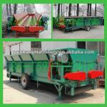 Single roller wood log debarking machine