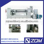 Mechanical single spindle veneer peeling lathe